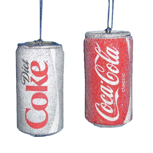 Kurt Adler Coca Cola Coke At the Movies with Popcorn and Soda Glass Ornament
